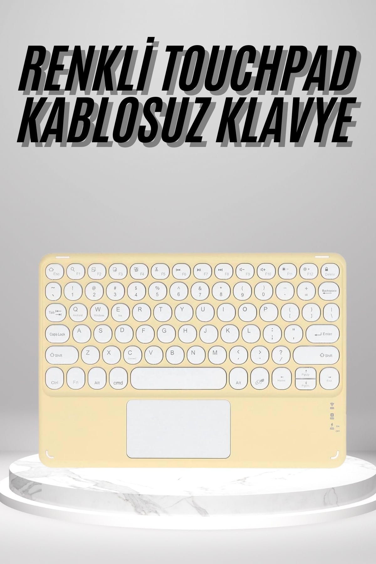 Touchpad Uyumlu Bluetooth Klavye Slim Kablosuz Wifi Q Klavye