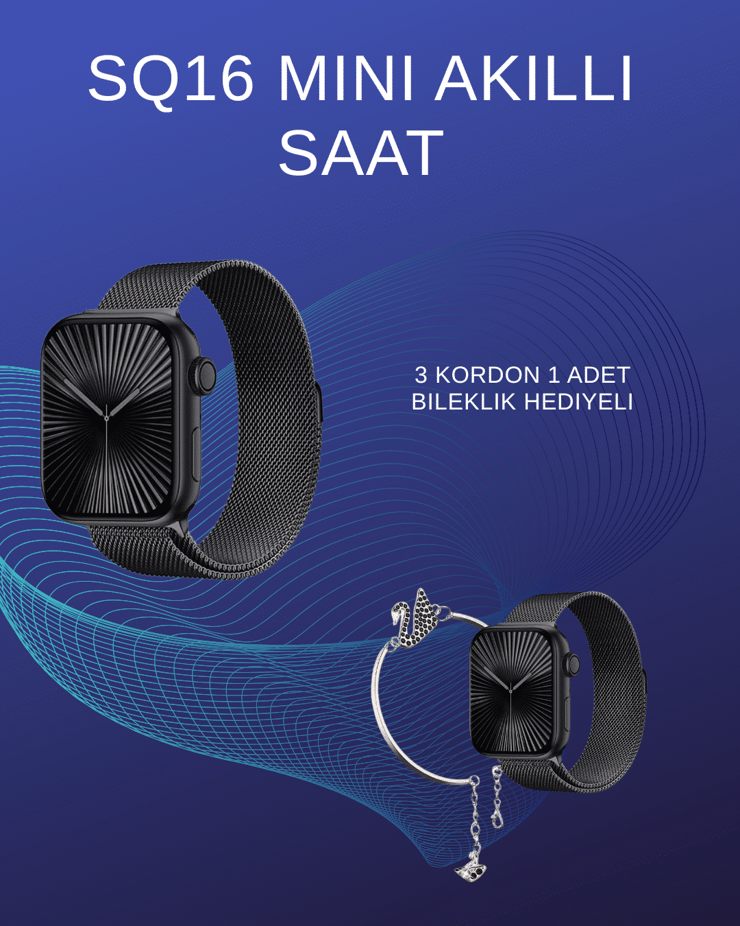 SQ-16 Mini Series 10 Akıllı Saat | Spor Modları, Bildirim ve Müzik Kontrolü