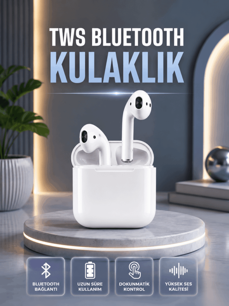 2.Nesil Kablosuz Bluetooth Kulaklık Uzun Pil Ömrü