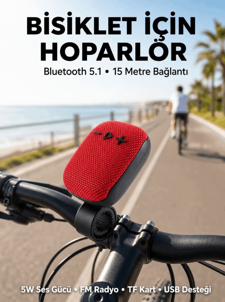 Taşınabilir Bluetooth Hoparlör Suya Dayanıklı Kumaş Kaplama