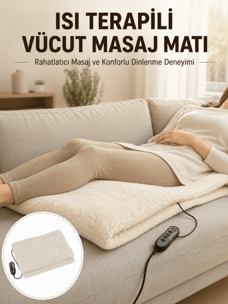 Vücut Masaj Matı Isı Terapili ve Çok Bölgeli Masaj