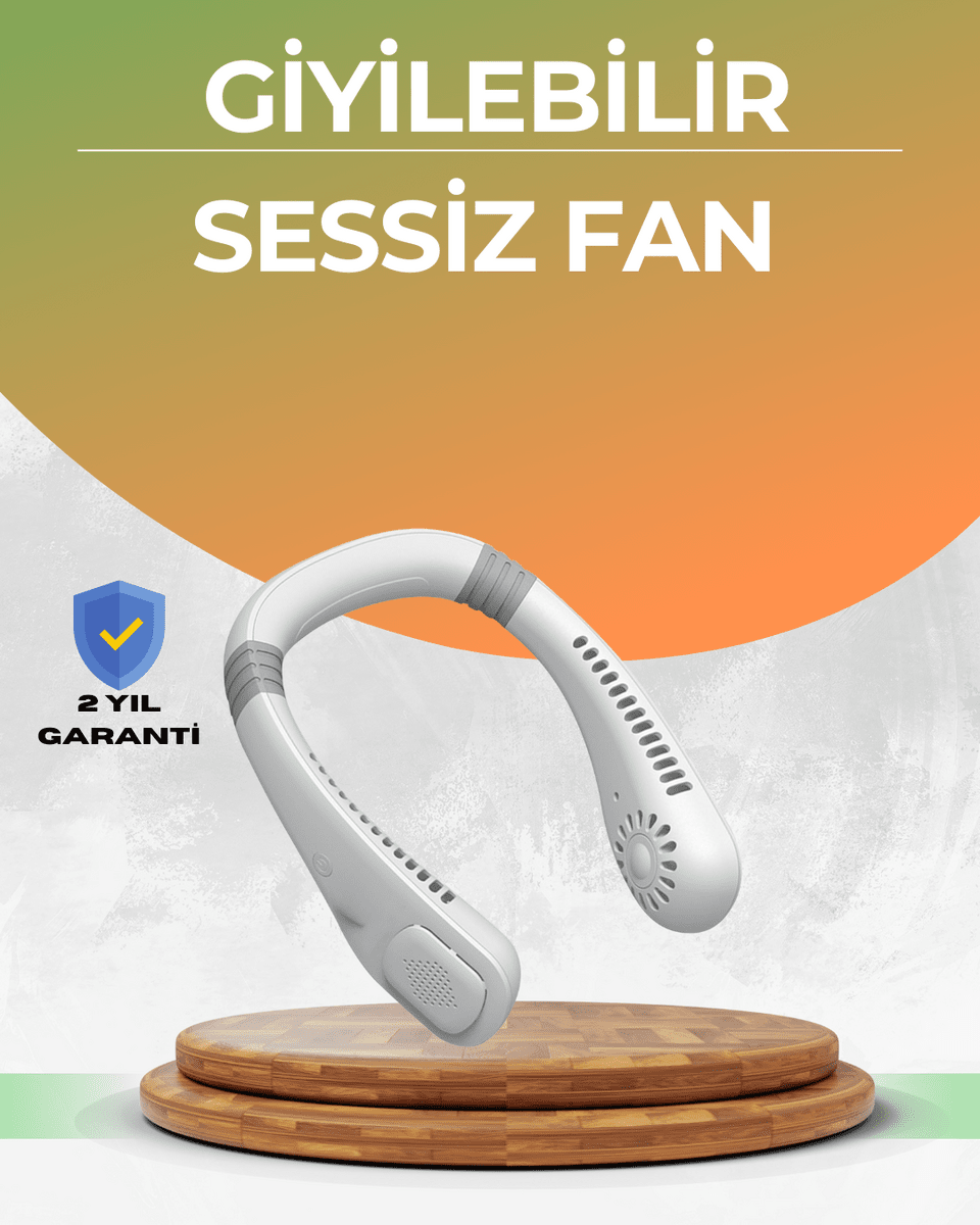 Uzun Ömürlü Bataryalı 9-18 Saat Kullanımlı Boyun Fanı