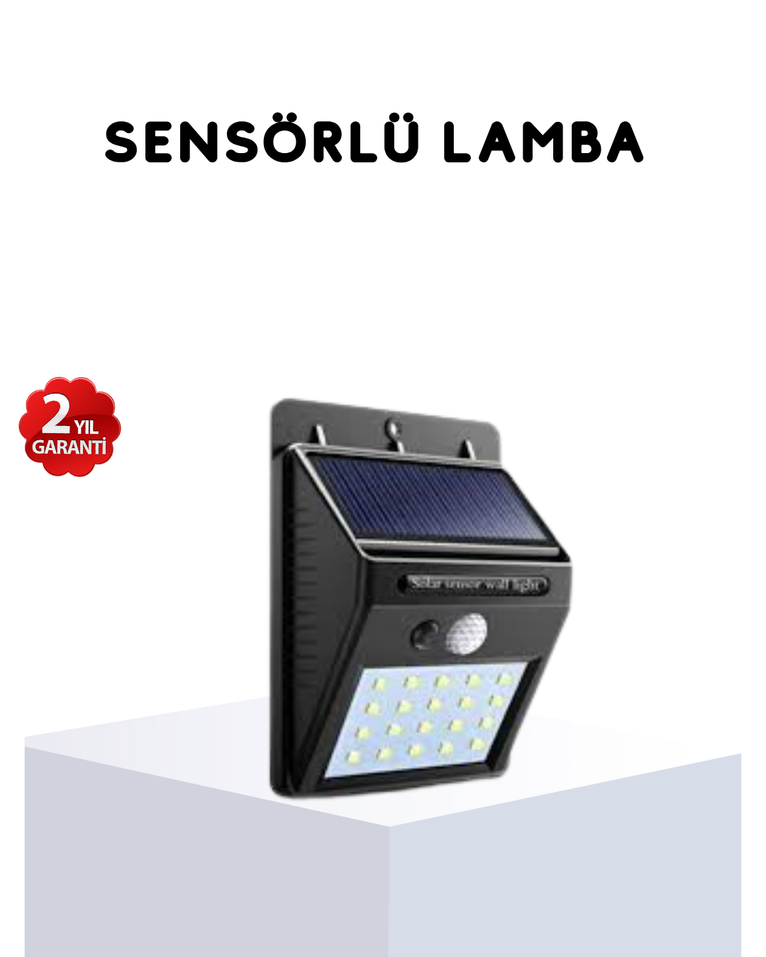 Solar Güneş Enerjili Hareket Sensörlü 4 Taraflı Bahçe Lambası – IP65 Su Geçirmez, 100 LED