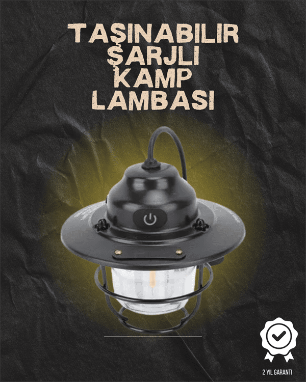 Kamp ve Bahçe İçin Retro LED Fener – Sıcak Işık, Uzun Ömürlü Batarya