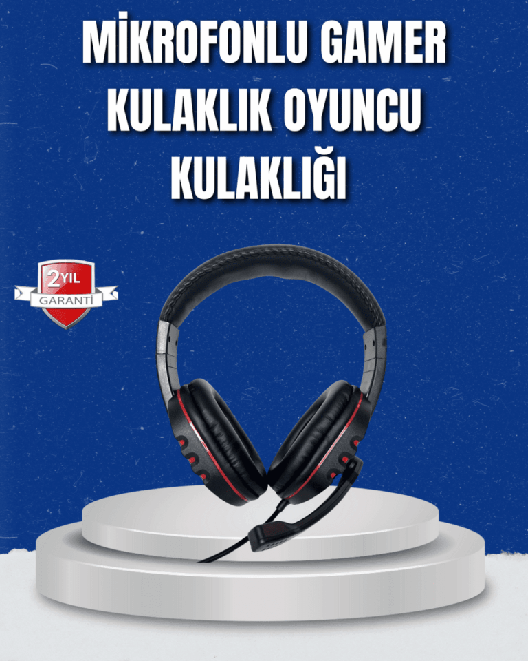 Bilgisayar Oyuncu Kulaklığı – Yumuşak Pedli, Dayanıklı İpli Kablo