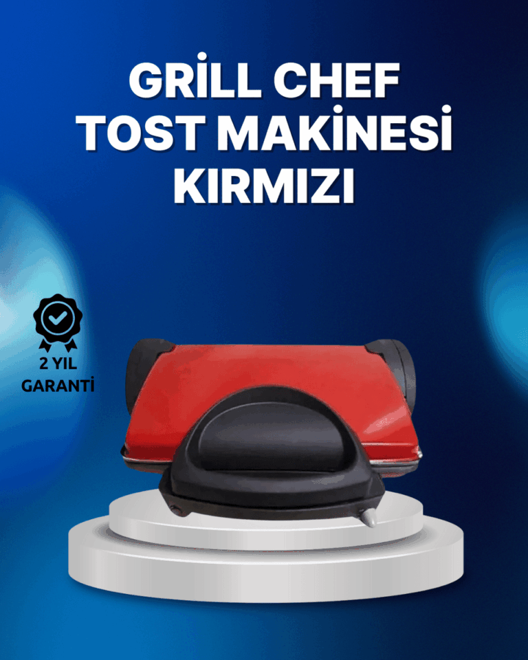 Tost Makinesi Kırmızı Döküm Plaka 6+ Dilim Çok Kapasiteli Izgara