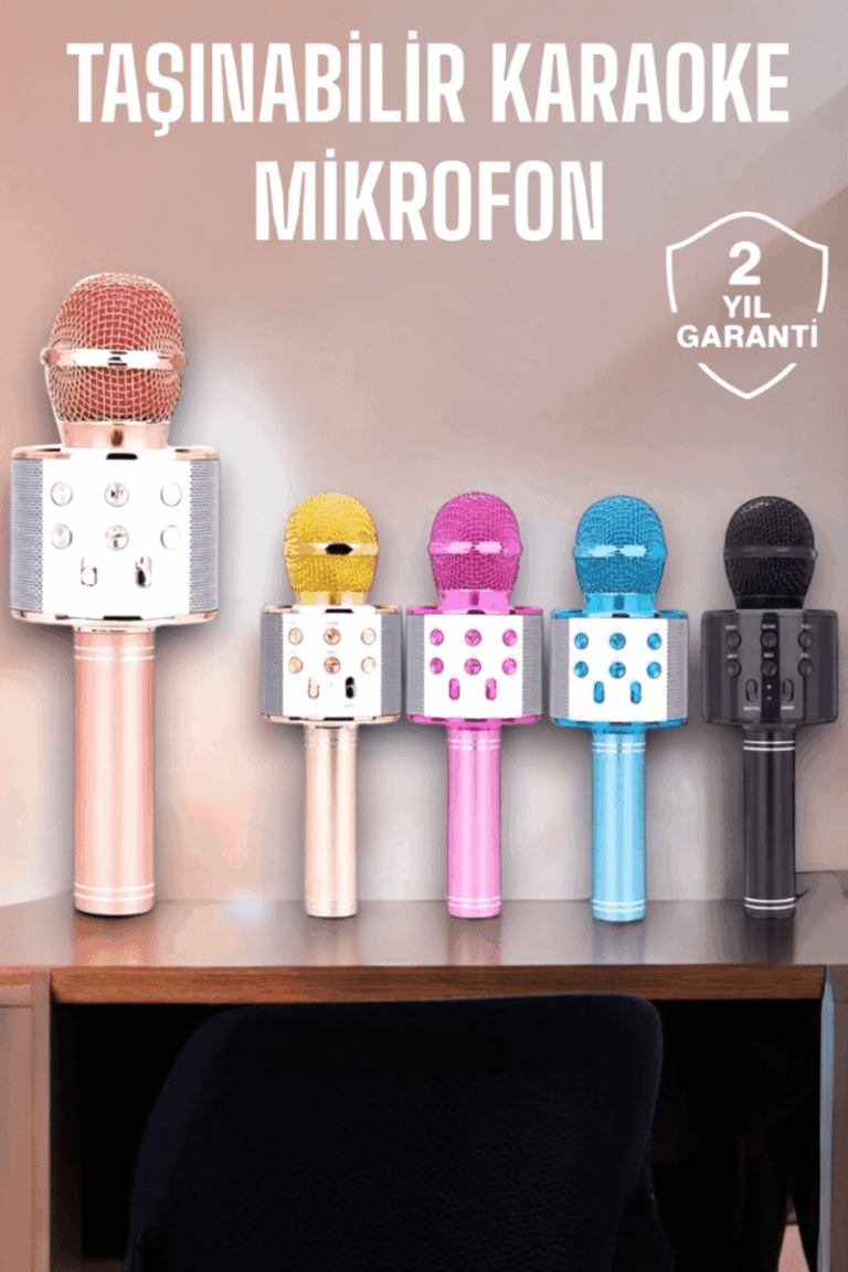 Taşınabilir Bluetooth Karaoke Mikrofon: Hafıza Kart Girişli, Etkileyici Performans