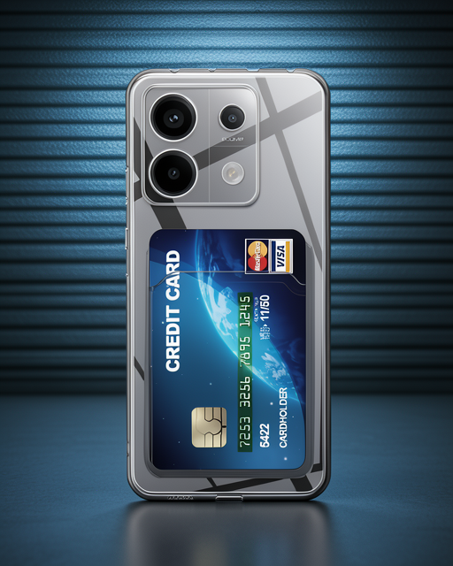 Xiaomi Poco X6 Kılıf Kart Şeffaf Silikon - Şeffaf