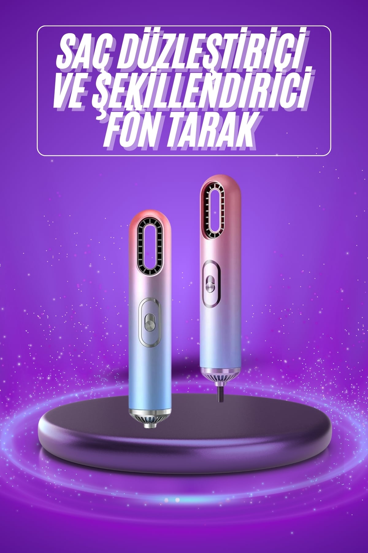 3 Başlıklı Taşınabilir Fön Makinesi Saç Kurutma Cihazı Seyahat Tipi