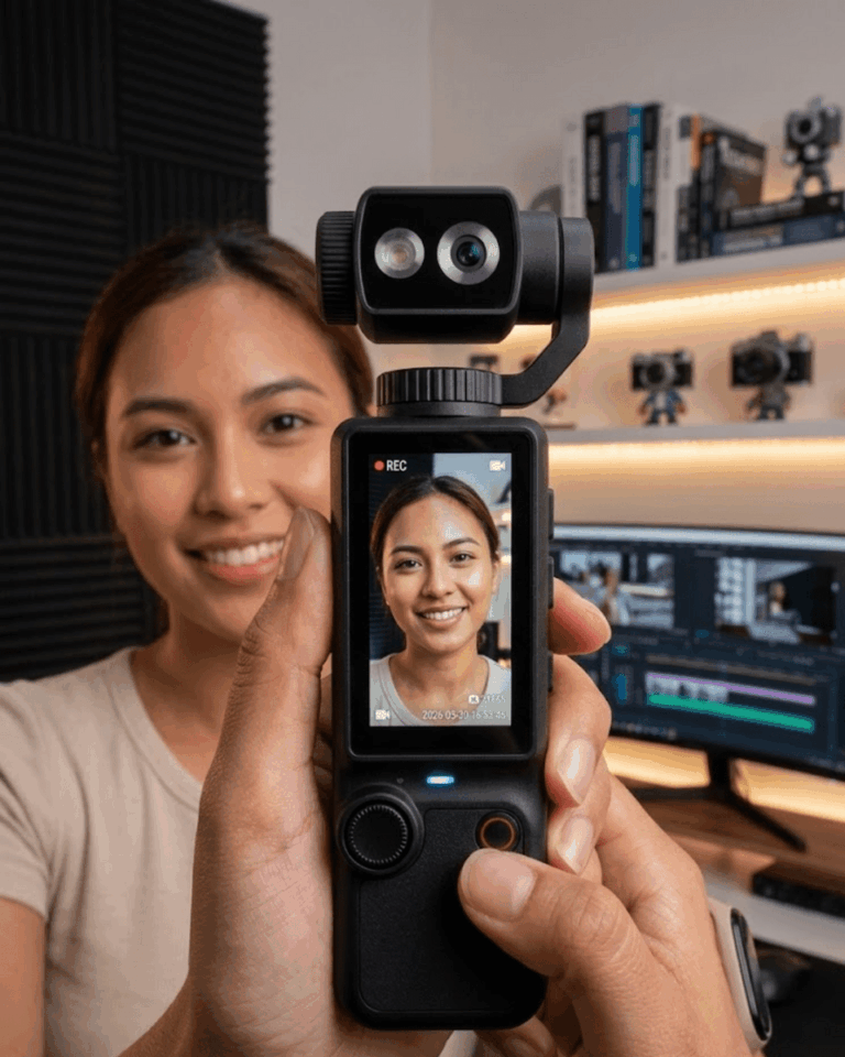 Kompakt 4K Vlog Kamera 2.0 IPS Ekran Otomatik Odaklama ve Stereo Ses Kayıtlı