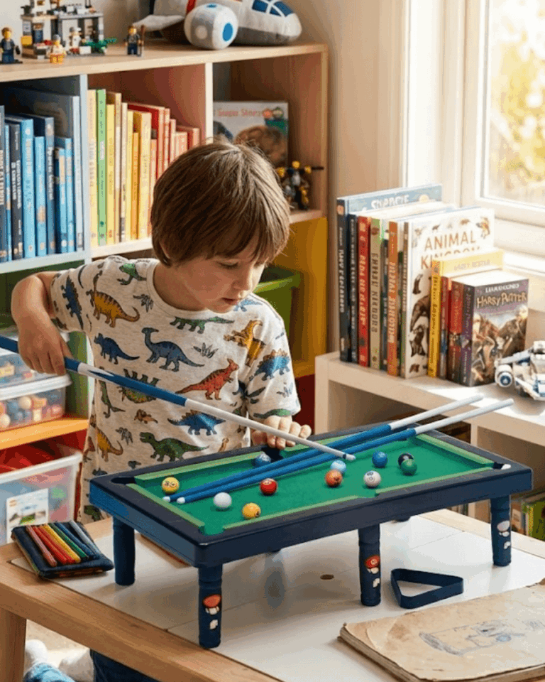 Mini Bilardo Oyunu Seti Evde Eğlenceli Masa Oyunu Çocuk ve Aile