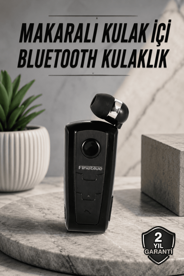Tüm Telefonlara Uyumlu Mikrofonlu Titreşimli Makaralı Bluetooth Kulakiçi Kulaklık