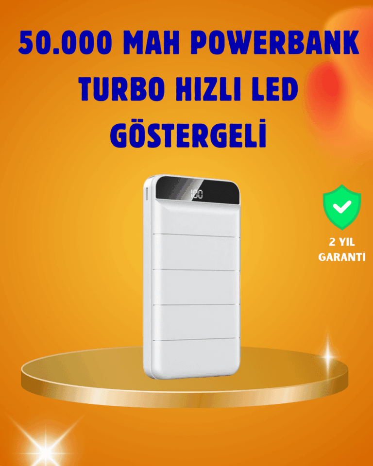 50000mAh LED Göstergeli Taşınabilir Şarj Cihazı