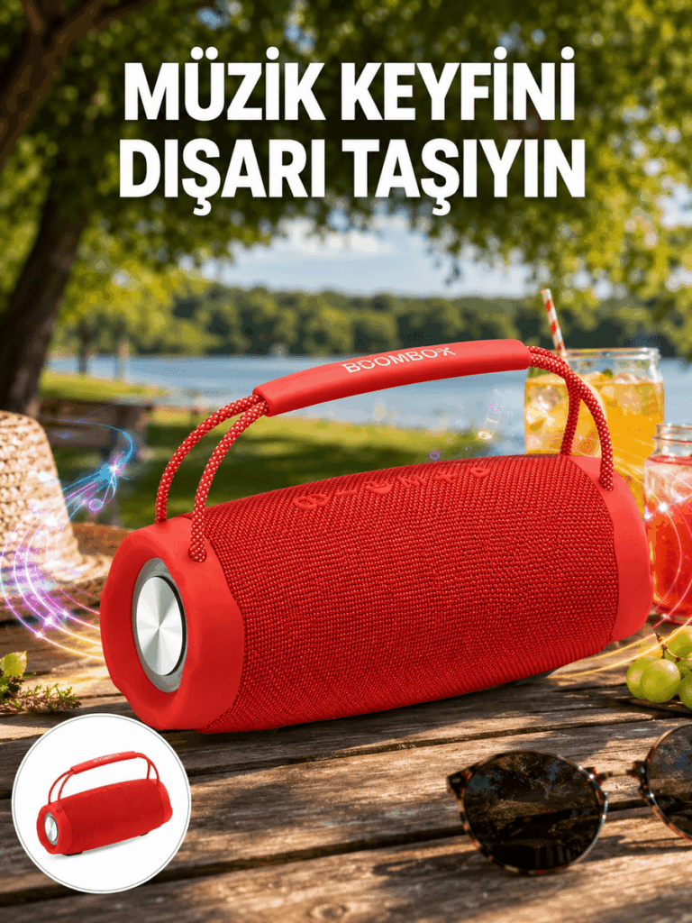 Çevreleyen Sesli RGB Destekli Kablosuz Taşınabilir Hoparlör Yeni Nesil