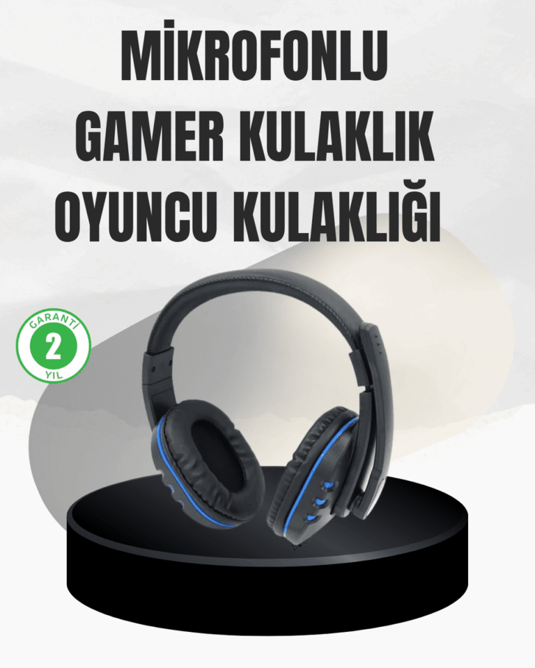 Stereo Oyun Kulaklığı – Güçlü Bas, Mikrofonlu ve Konforlu Tasarım