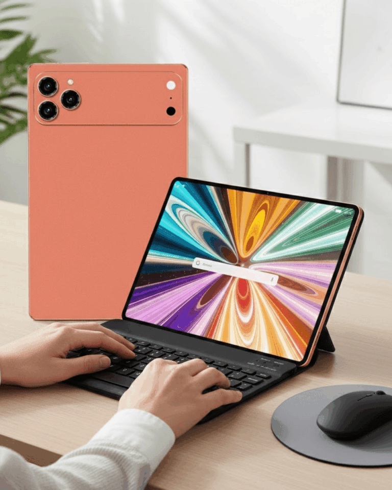 Android Tablet Klavyeli Set Stylus Kalem Kılıf Cam Dahil
