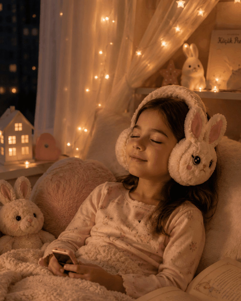 Kablosuz Peluş Bluetooth Kulaklık Yumuşak Tasarım ve TF Kart Desteği