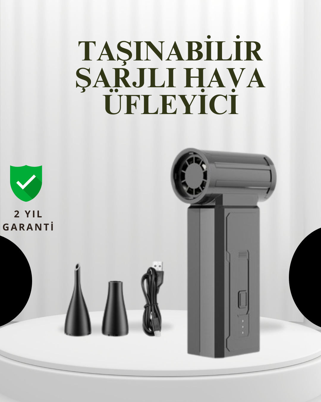 Taşınabilir Şarjlı Güçlü Hava Üfleme Aleti Çok Yönlü Kullanım