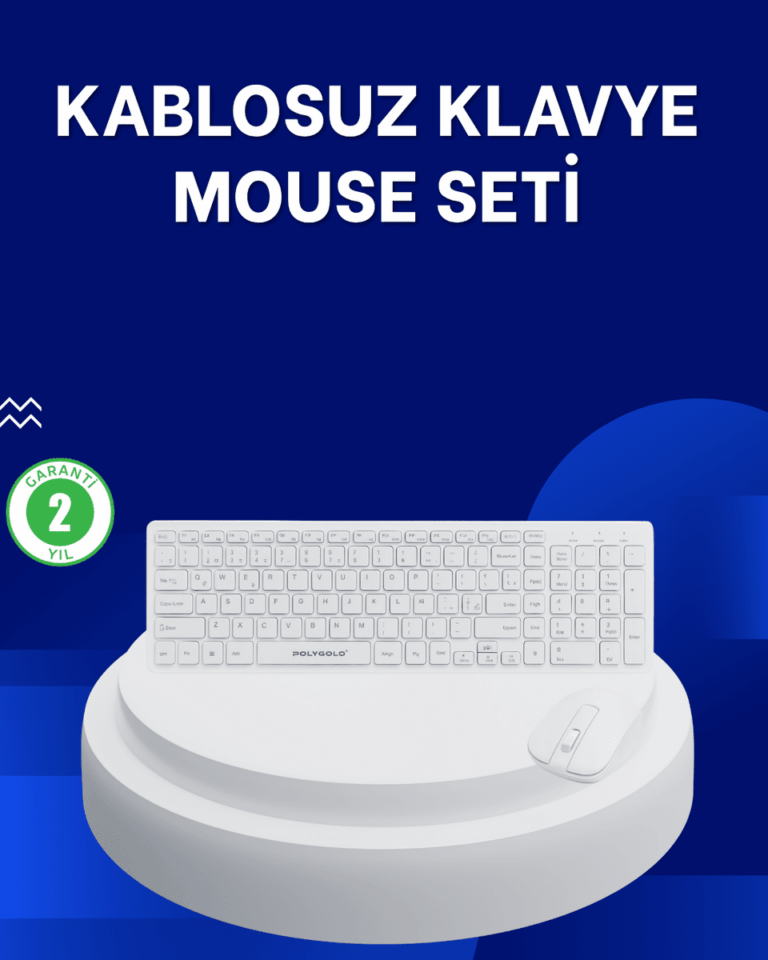 Ofis ve Ev Kullanımı İçin Kablosuz Klavye Fare Seti - Ergonomik ve Pratik