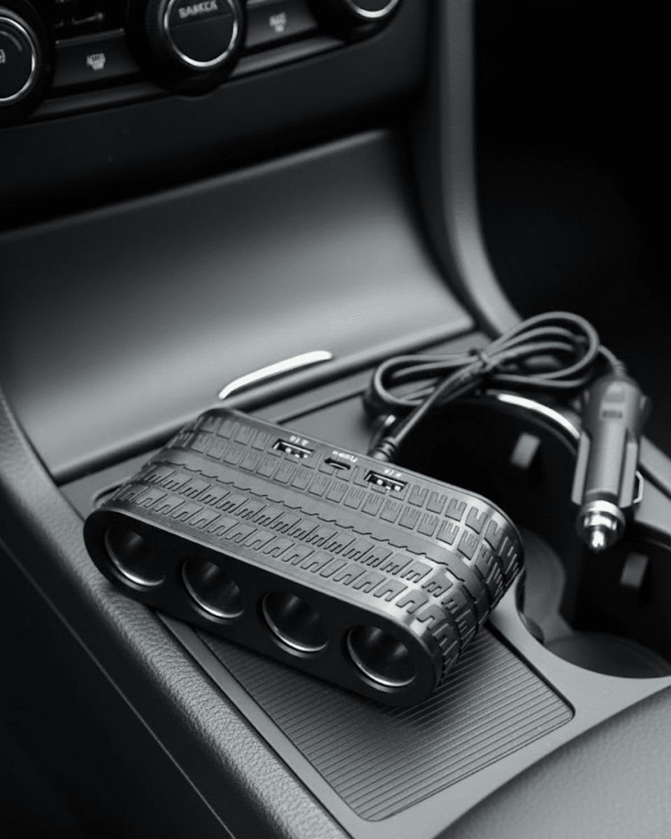 Araç İçi Güç Dağıtıcı 4 Çakmaklık 2 USB 1 Type C Şarj Ünitesi