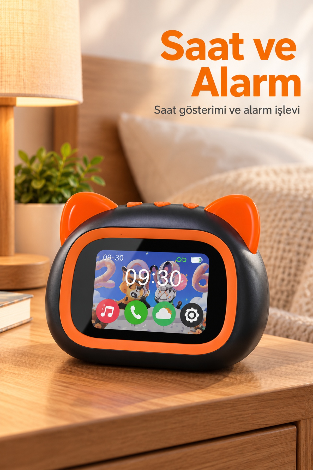 Bluetooth Hoparlör Ekranlı Saat ve Alarm Özellikli