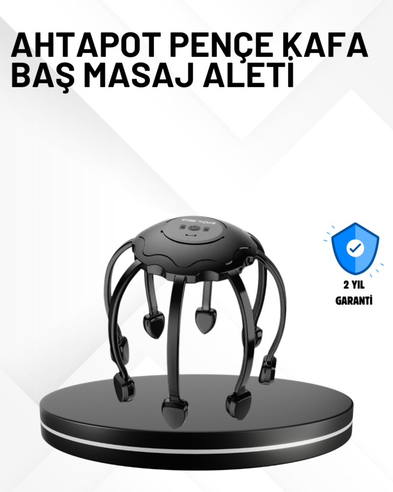 Taşınabilir Kafa Masaj Cihazı Eller Serbest 360° Profesyonel Masaj