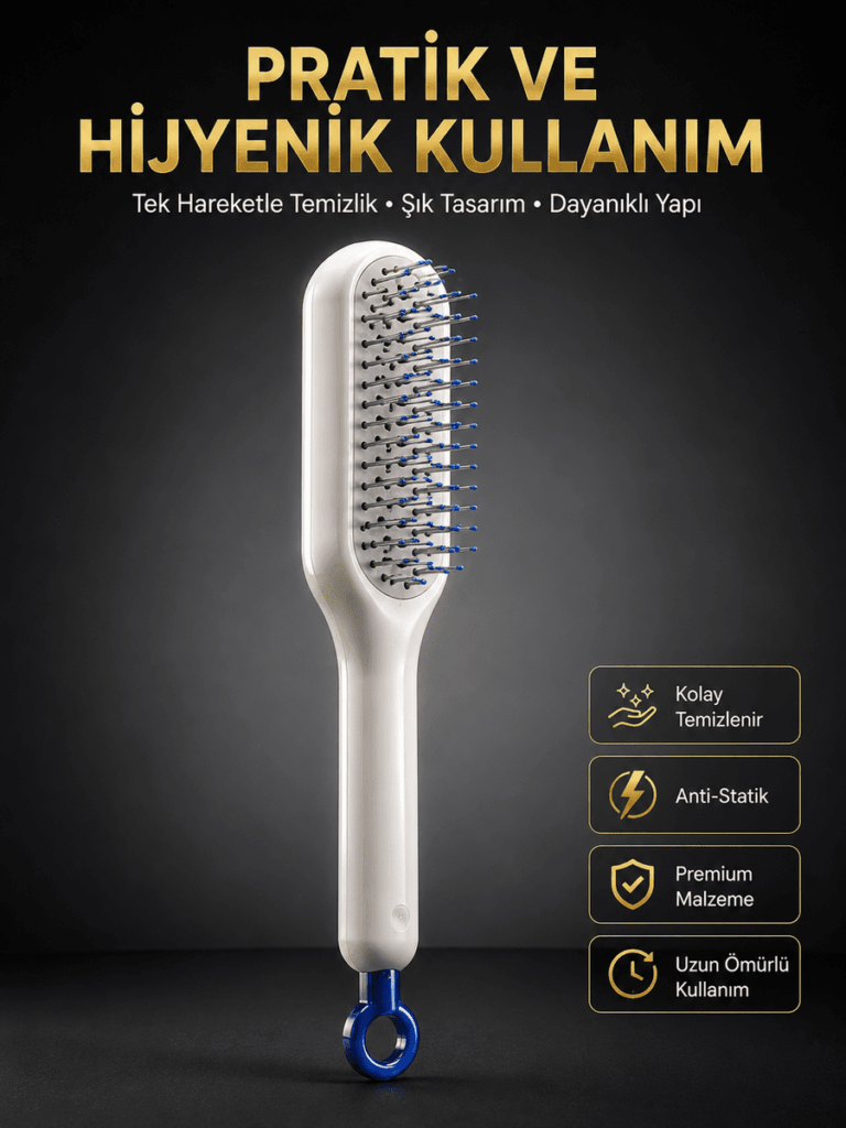 Yeni Nesil Saç Fırçası Saç Derisini Ölü Derilerinden Arındırır Kolay Temizlenen