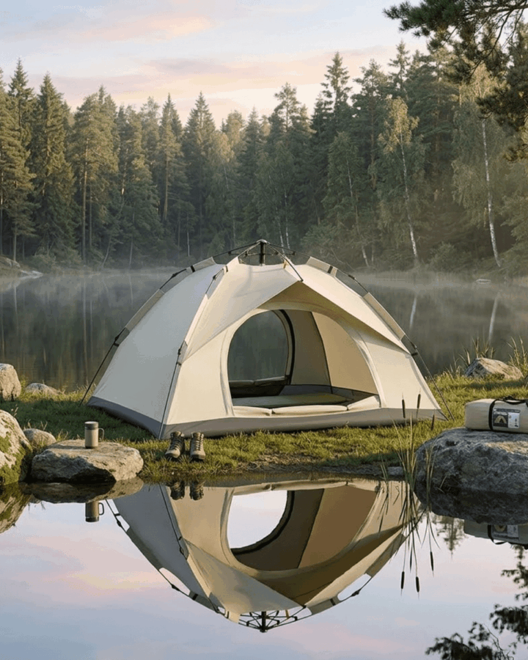 2 3 Kişilik Otomatik Kamp Çadırı Suya Dayanıklı Çift Astarlı Outdoor Çadır