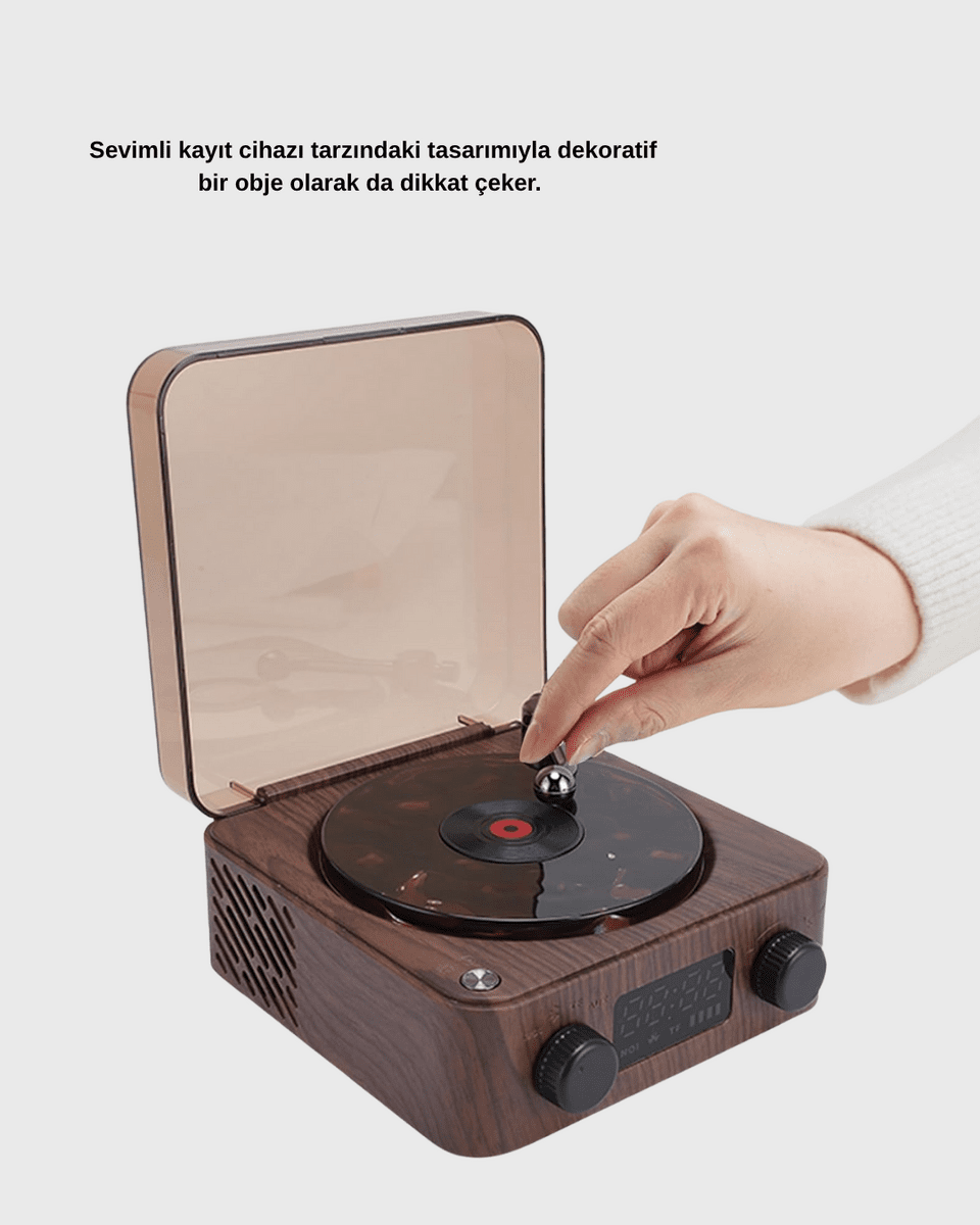 Gece Lambası Bluetooth Hoparlör Dijital Saat Çok Fonksiyonlu Su Dalgası Işıklı