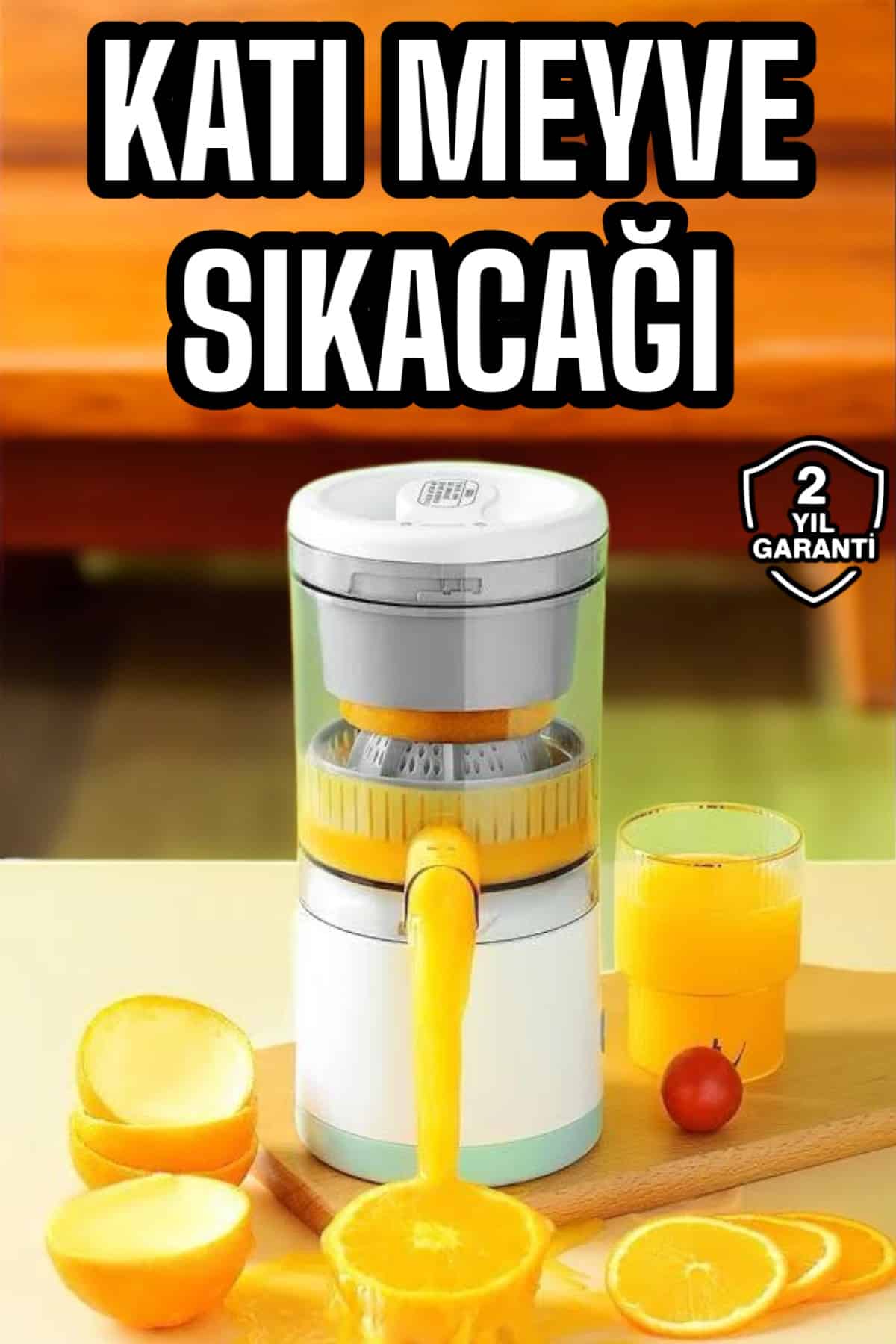 Katı Meyve Sıkacağı Taşınabilir USB Şarjlı Pratik Paslanmaz Çelik Bıçaklı