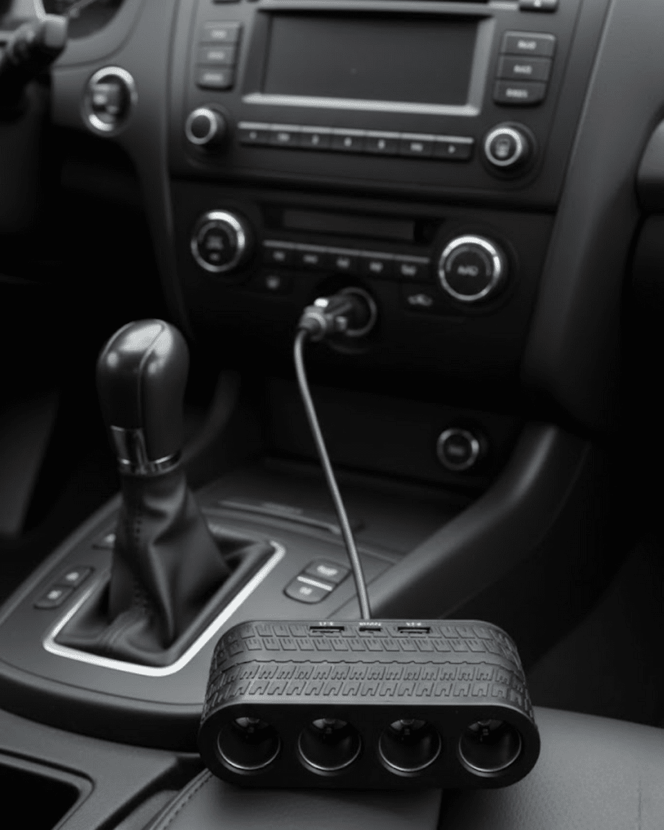 Araçlar İçin 4’lü Çakmak Çoklayıcı Type C USB ve Koruma Sistemli