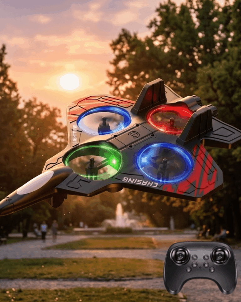 Uzaktan Kumandalı Drone Uçak LED Işıklı 360 Derece Akrobatik Hareket Özellikli