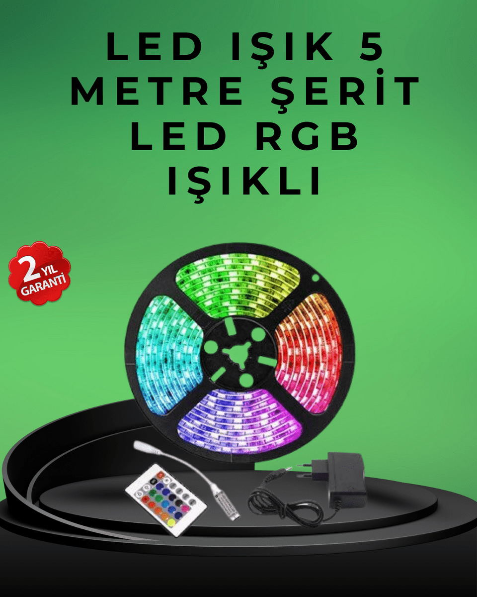 Pratik Kurulumlu 5 Metre Kumandalı Şerit LED