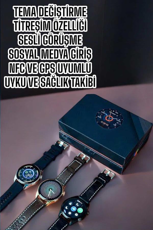 Akıllı Saat Sesli Görüşme NFC ve GPS Uyumlu Bluetooth Bağlantılı