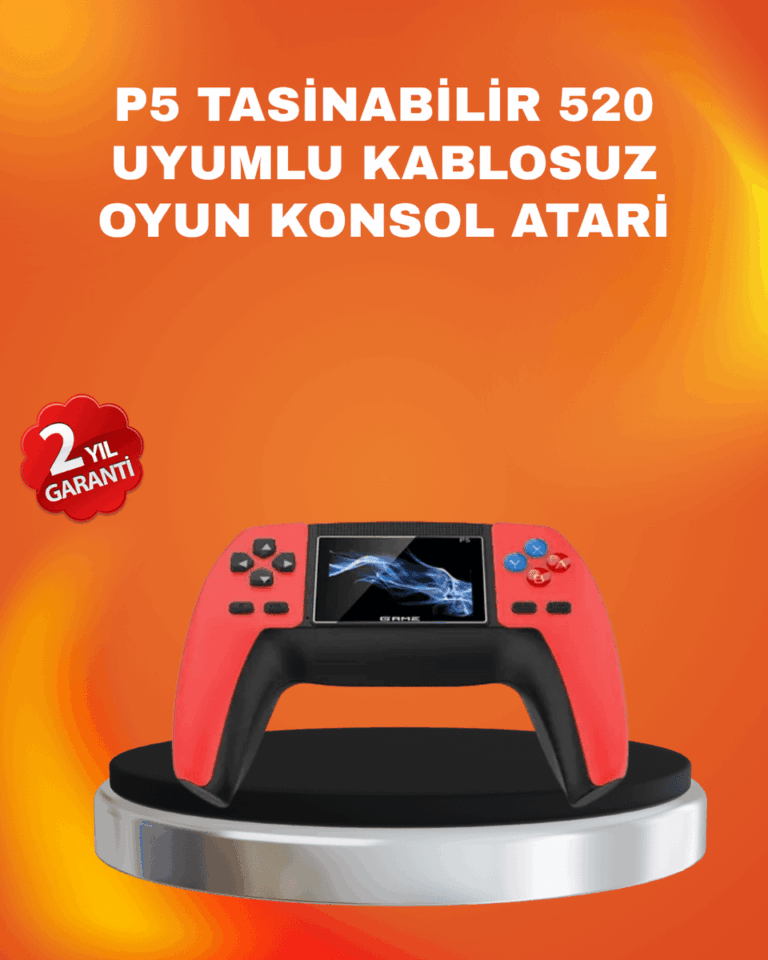 Uzun Pil Ömürlü 520 Oyunlu P5 Retro Konsol