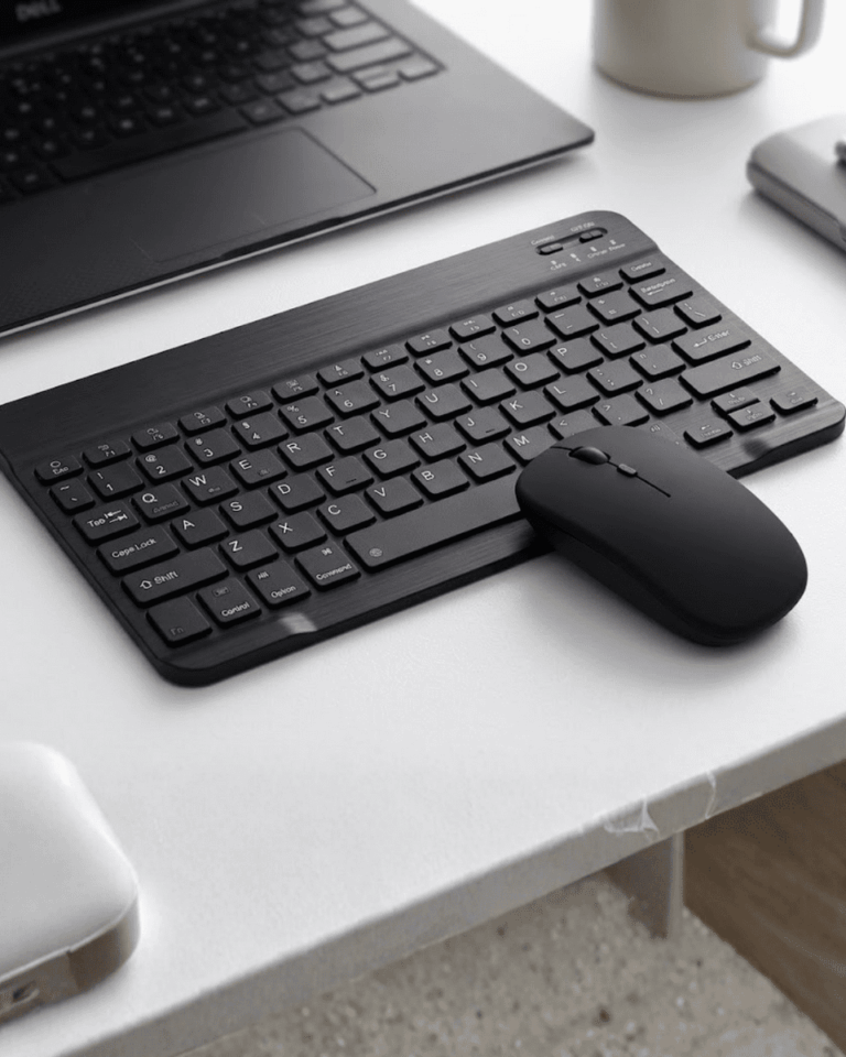 Kablosuz Bluetooth Klavye Mouse Seti Wireless Sessiz İnce Tasarım Çoklu Uyumlu