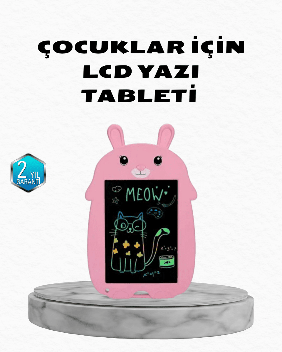LCD Yazı Tableti 12 inç Tek Tuşla Silme Kilitli Çocuk Eğitim Çizim Tableti
