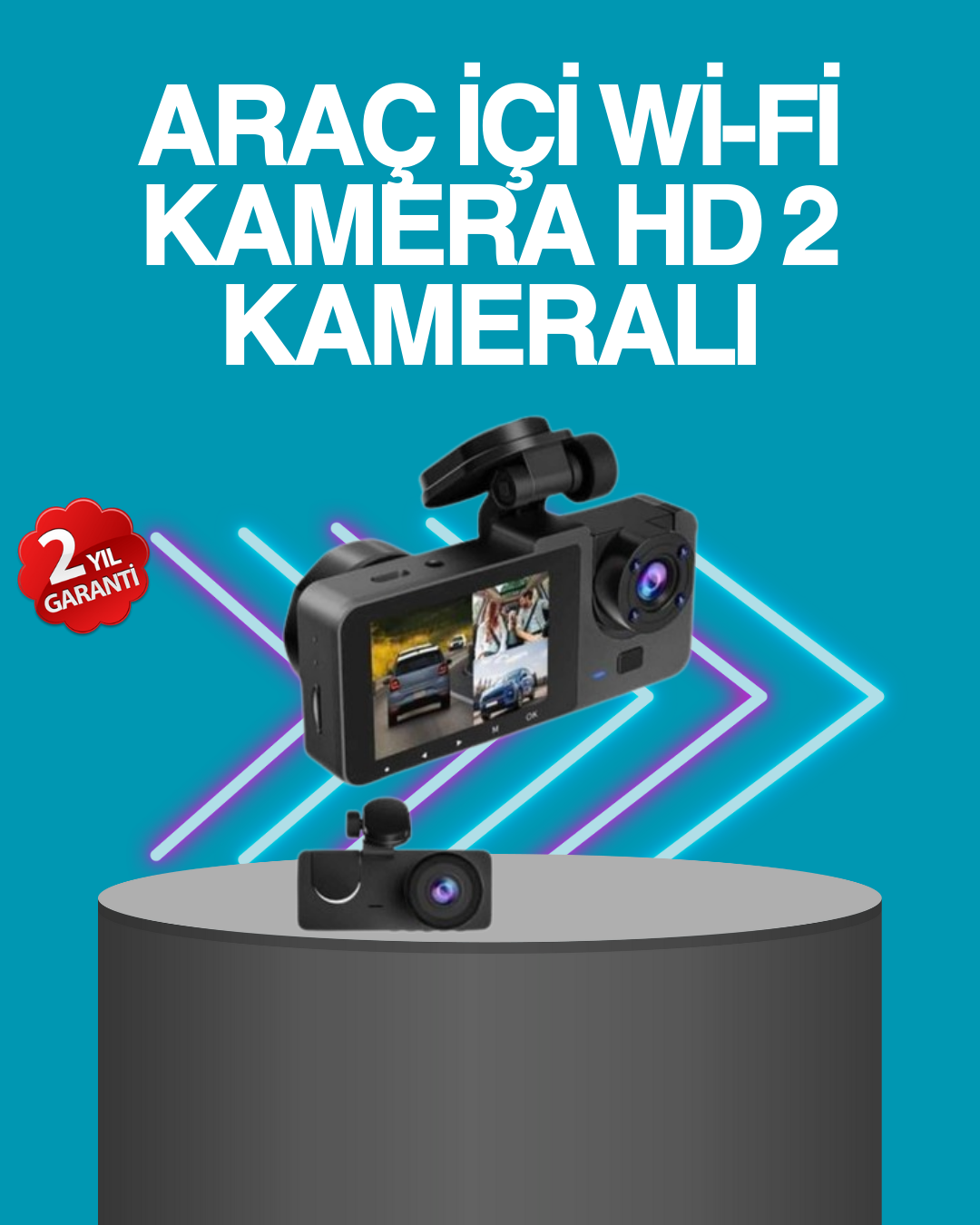CarPlay Fotoğraf ve Video Kaydedici Araç İçi Kamera Ekranlı