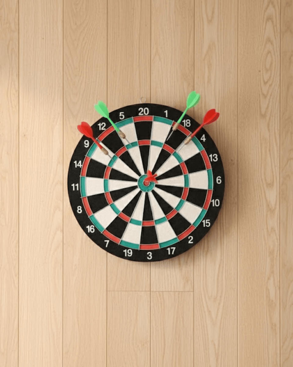 17 İnç Dart Tahtası Şık Tasarım Dayanıklı Yapı ve Dart Oku Hediyeli