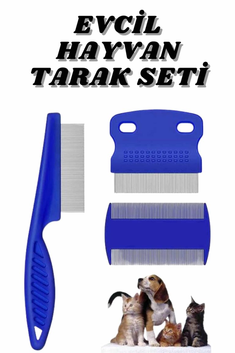 Evcil Hayvan Bit Tarağı Seti Paslanmaz Çelik Bıçaklı 4'lü Set