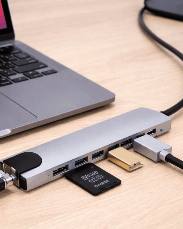 USB C Çoklu Port Adaptör HDMI USB Ethernet SD Kart Hub