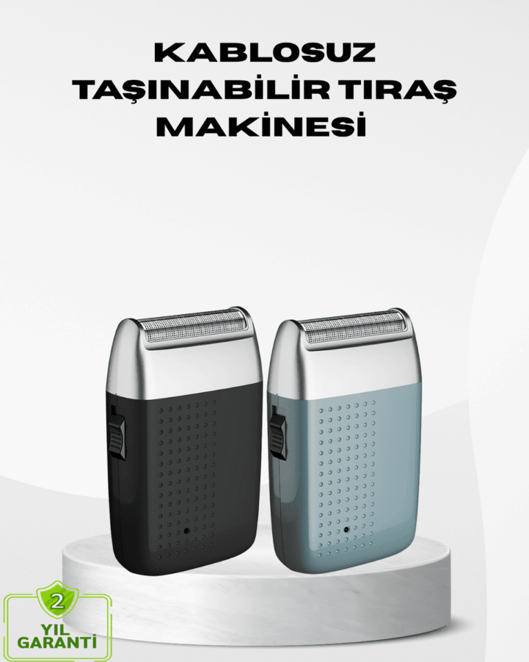 Kablosuz Şarjlı Sakal Tıraş Makinesi – Kuru Kullanım, Uzun Pil Ömrü