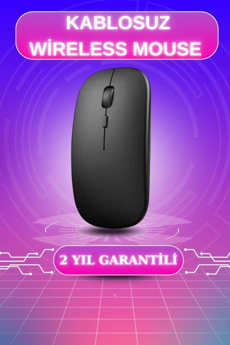 Kablosuz Mouse Fare Şarjlı Bluetooth Wireless Çift Modlu Sessiz