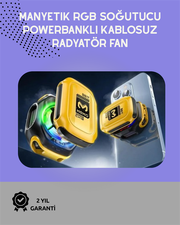 Sessiz Çalışan Yarı İletken Telefon Soğutucu | iOS ve Android Uyumlu | 10W Güç