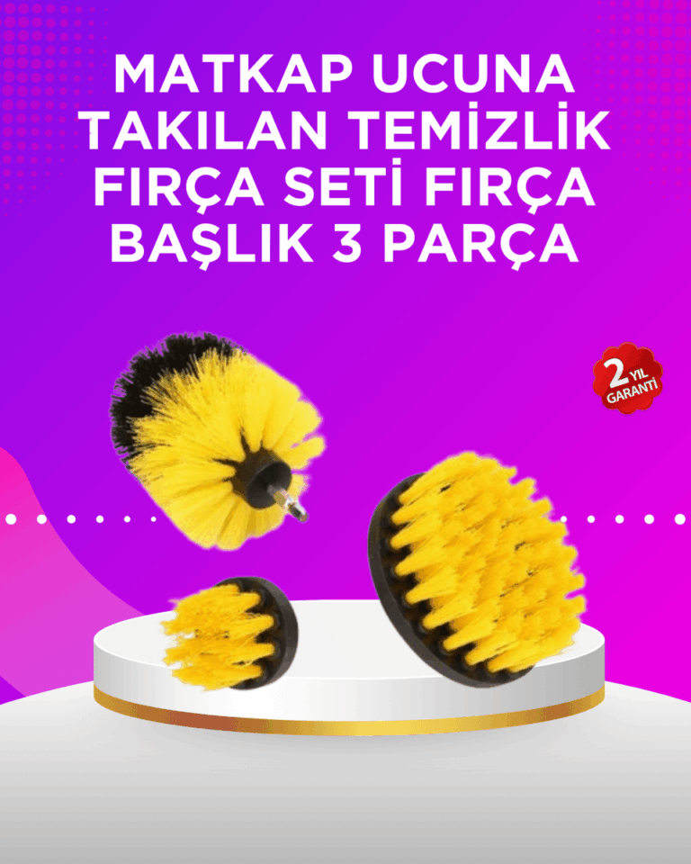 Matkap Ucu Temizlik Fırçası Seti Banyo Fayans Zemin İçin