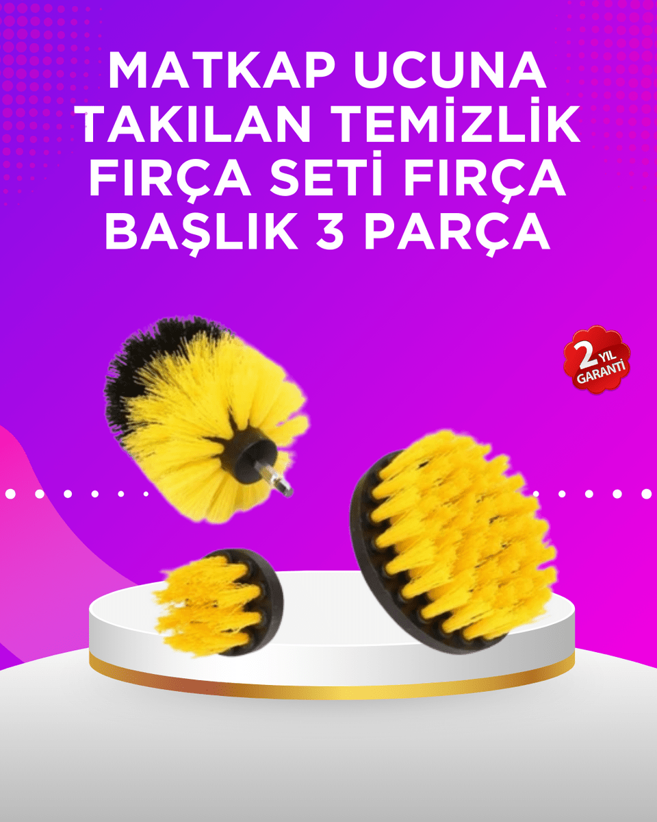 Matkap Ucu Temizlik Fırçası Seti Banyo Fayans Zemin İçin