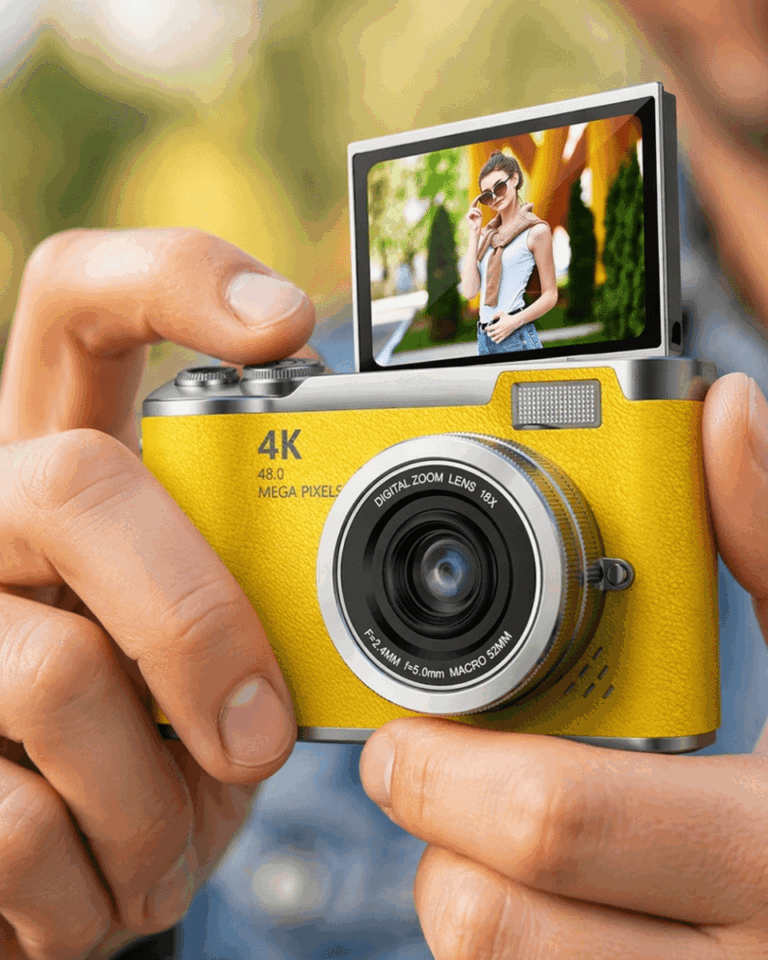Yüksek Çözünürlüklü 48 MP Kamera 4K Video Çekim Selfie Vlog Fotoğraf Makinesi