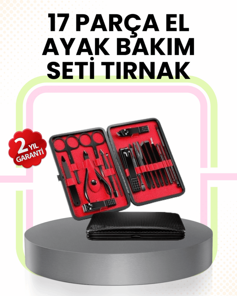 Kompakt ve Şık Tasarımlı 17 Parça Bakım Seti