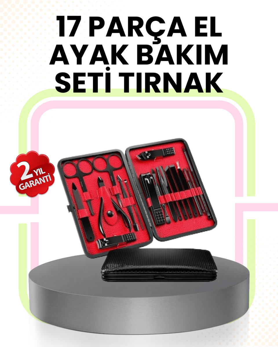 Kompakt ve Şık Tasarımlı 17 Parça Bakım Seti