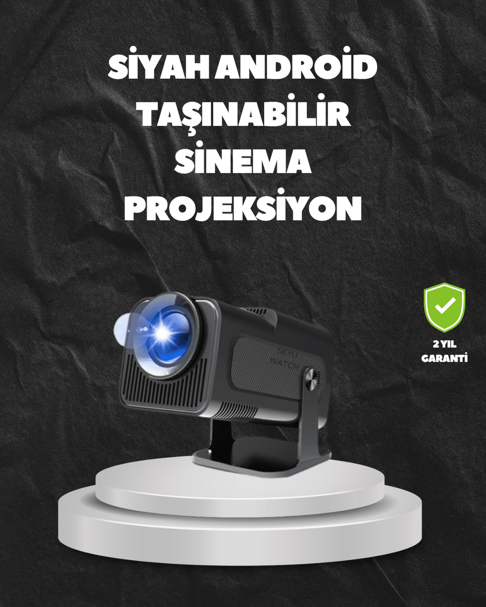 WiFi6 ve Bluetooth 5.0 Teknolojili Kablosuz Bağlantı Özellikli Projektör